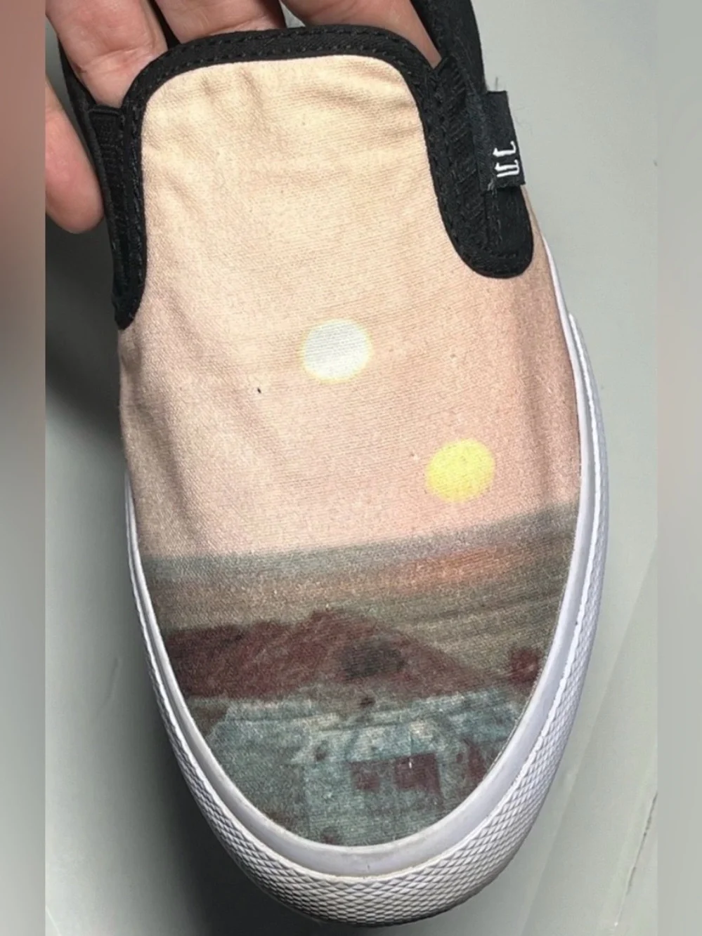 Star Wars x DC 9 Manual Slip-on Shoes Mandalorian Collection Skate Canvas Tan